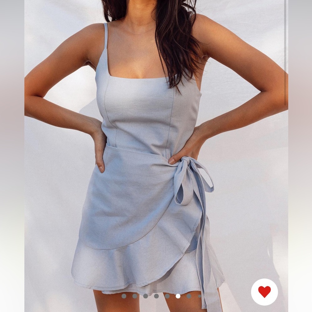 Princess Polly Cottage Hill Mini Dress Baby Blue